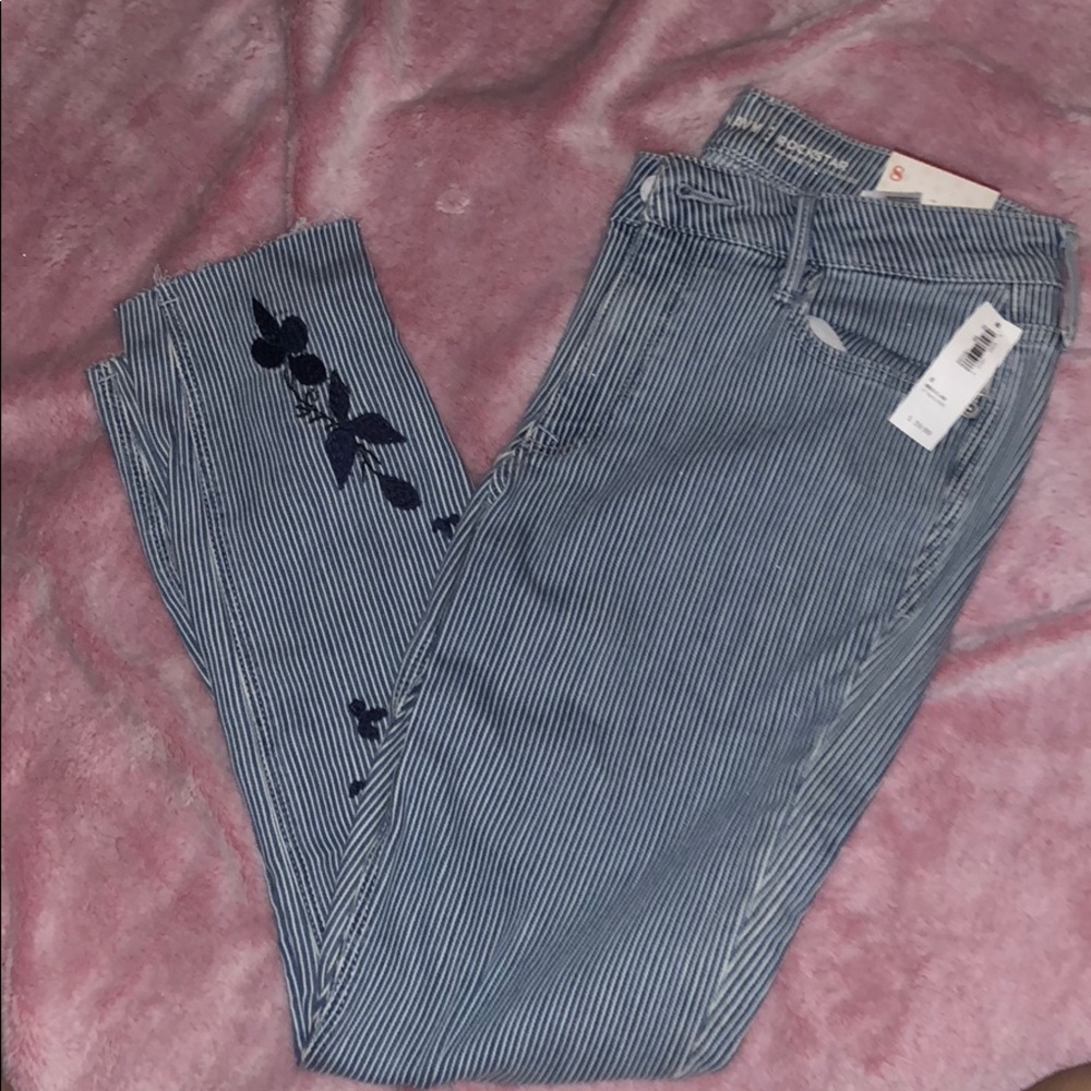 NWT striped jeans